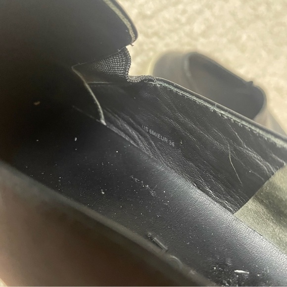 VINCE Black Leather Slip On Sneakers 6 - Picture 6 of 8